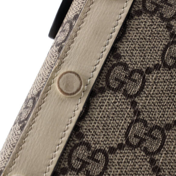 Gucci Horsebit Crossbody Bag Gg Coated #197814G90B - Picture 7 of 8